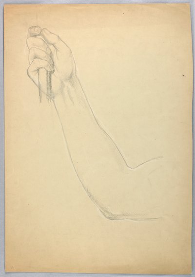 Studie des rechten Arms für "Christiana und ihre Familie durchqueren das Tal des Todesschattens" von Daniel Huntington