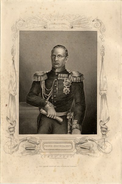 Porträt von Prinz Michail Dmitrijewitsch Gortschakow 1795-1861, 1856 von Daniel John Pound