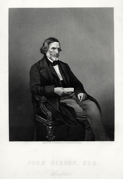 John Gibson, 1790-1866, britischer Bildhauer, um 1880 von Daniel John Pound