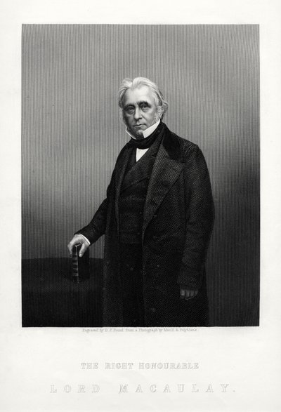 Thomas Babington Macaulay, britischer Dichter, Historiker und Whig-Politiker, um 1880 von Daniel John Pound