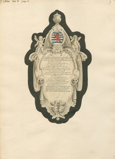 Gedenkstätte für Francis Stratford aus der Kirche von Acton von Daniel Lysons