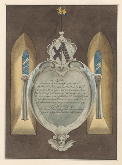 Denkmal für Susannah Kidwell aus der Norwood Kirche von Daniel Lysons