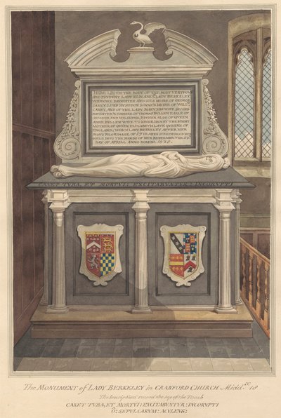 Grab von Lady Elizabeth Berkeley aus der Cranford Kirche von Daniel Lysons