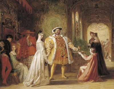 Erstes Treffen von Heinrich VIII. und Anne Boleyn, 1835 von Daniel Maclise
