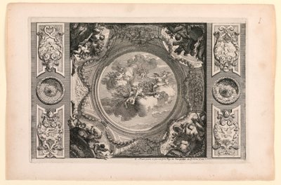 Platte in Nouveaux livres de peintures de salles et d’escaliers (Neue Bücher über Malereien für Räume und Treppen) von Daniel Marot