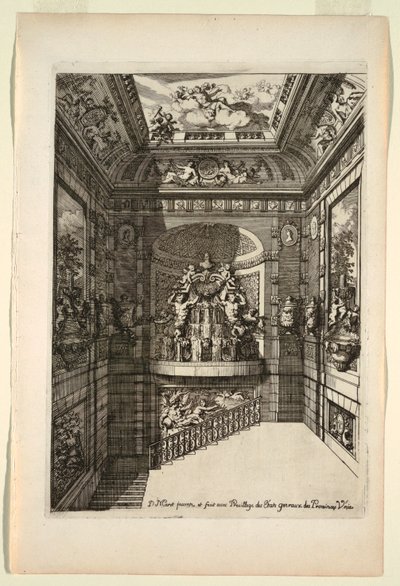 Tafel in Nouveaux livres de peintures de salles et d’escaliers von Daniel Marot