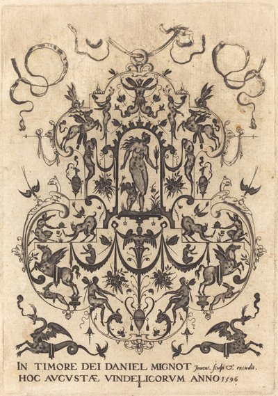 Titelseite: Große Anhänger, Venus und Amor in der Mitte von Daniel Mignot