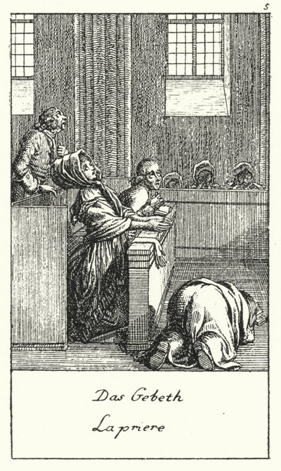 Das Gebet (Gravur) von Daniel Nikolaus (after) Chodowiecki