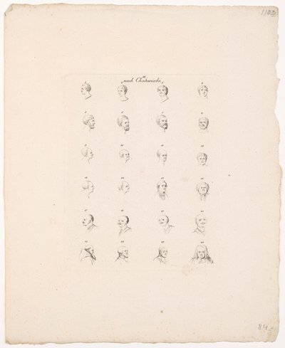 24 Köpfe zu Lavaters Physiognomische Fragmente, II von Daniel Nikolaus Chodowiecki