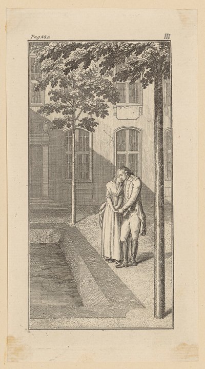Alexander und Tine am Teich von Daniel Nikolaus Chodowiecki
