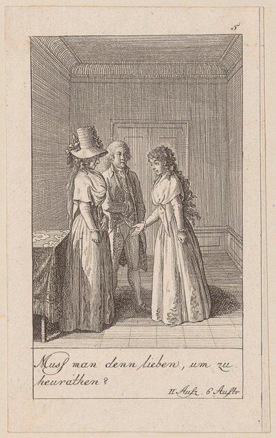 Blatt 5 zu Aug. von Kotzebues "Die Indianer in England" von Daniel Nikolaus Chodowiecki