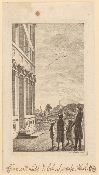 Erstes Blatt zu Schulzes "Elementarbuch der lateinischen Sprache", Berlin 1779 von Daniel Nikolaus Chodowiecki