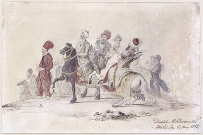 Gefolge aus der türkischen Gesandtschaft. E. 25 von Daniel Nikolaus Chodowiecki