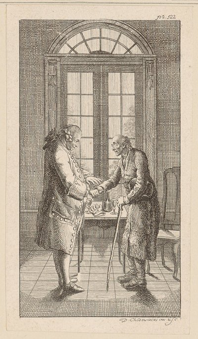 Herr v. G. gibt dem Alten die Hand von Daniel Nikolaus Chodowiecki