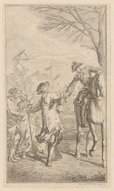 Lied vom braven Mann, Blatt 2 aus der ersten Ausgabe der "Gedichte von Gottfried August Bürger" von Daniel Nikolaus Chodowiecki