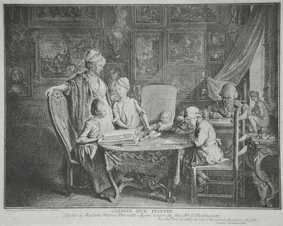 Atelier eines Malers von Daniel Nikolaus Chodowiecki