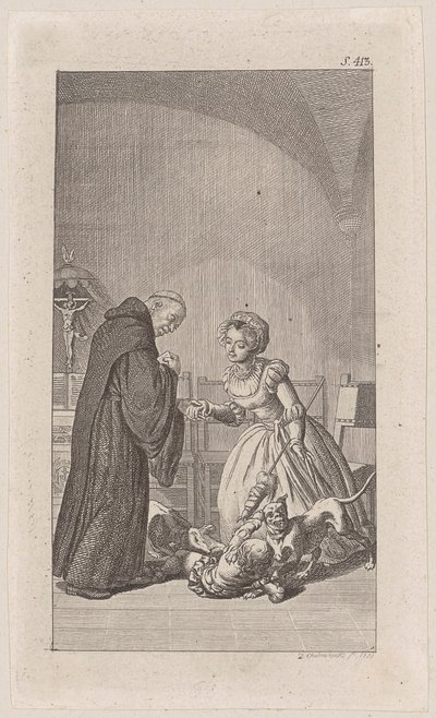 Titelkupfer zu "Der graue Bruder" von Daniel Nikolaus Chodowiecki