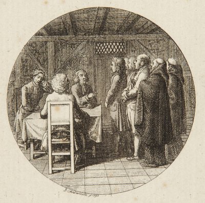 Titelvignette für "Märtyrer der Wahrheit" von Daniel Nikolaus Chodowiecki