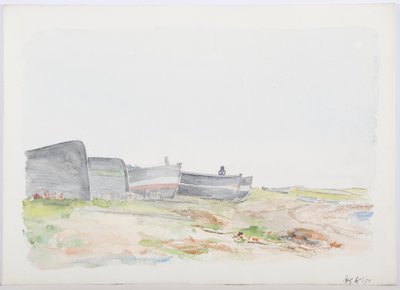 Fischerboote, Holy Island, 1895 von Daniel Oliver