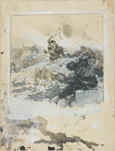 Szene von der Niederschlagung der Pariser Kommune im Mai 1871 von Daniel Urrabieta Vierge