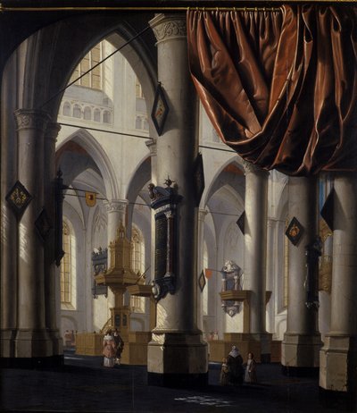 Die neue Kirche in Delft von Daniel de Blieck