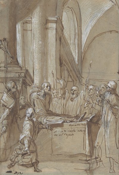 Raymond Diocrès spricht während seiner Beerdigung aus dem Leben des Heiligen Bruno von Köln, 1628-29 von Daniele Crespi