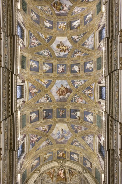 Gewölbe des Mittelschiffs, Kirche S. Maria Assunta von Daniele Crespi