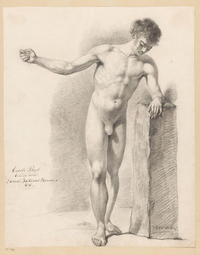 Stehender männlicher Akt, von vorne gesehen (1. Preis 1818) von Daniël Batavus Voorman