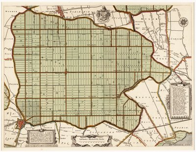 Beemsterlants Caerte, Historische Karte von Beemster, Niederlande von Daniël van Breen