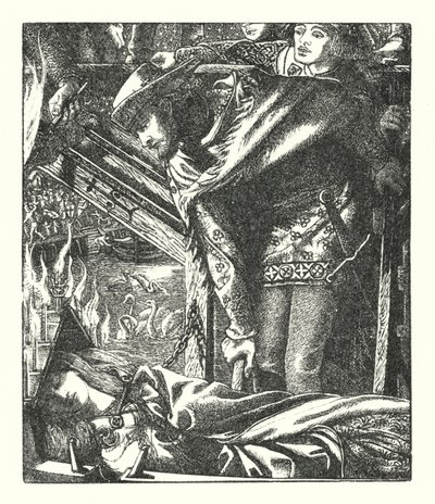 Die Dame von Shalott von Dante Gabriel (after) Rossetti