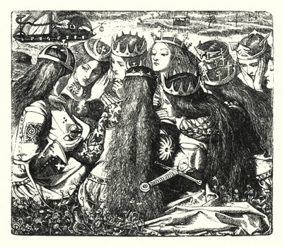 Der Palast der Kunst von Dante Gabriel (after) Rossetti