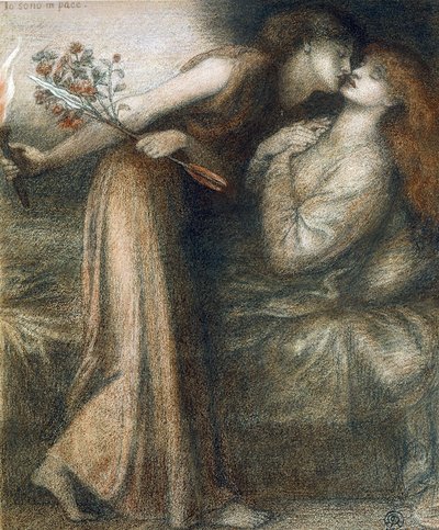 Dantes Traum am Tag des Todes von Beatrice von Dante Gabriel Charles Rossetti