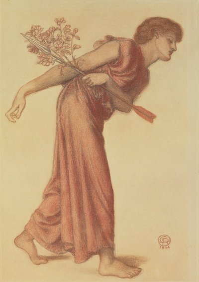 Studie für die Figur der Liebe in Dantes Traum zur Zeit des Todes von Beatrice, 1874 von Dante Gabriel Charles Rossetti