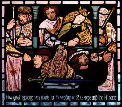 Die Hochzeit von St. Georg und der Prinzessin, 19. Jahrhundert von Dante Gabriel Charles Rossetti