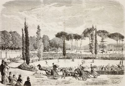 Wagenrennen in der Villa Borghese, Rom, Italien von Dante Paolocci