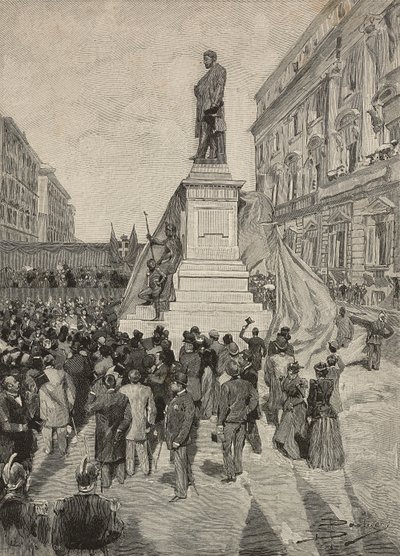 Einweihung des Denkmals für Quintino Sella von Ettore Ferrari, 9. April von Dante Paolocci