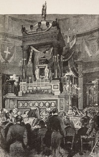 Italienische Politiker und Offiziere bei der Beerdigungszeremonie von Viktor Emanuel II (1820-1878), König von Italien, Rom, Italien von Dante Paolocci