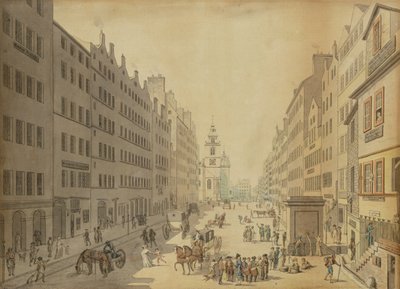 Ansicht der High Street von Edinburgh von Osten, 1793 von David Allan