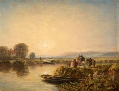 Warten auf die Fähre - Morgen, 1851 von David Cox the elder