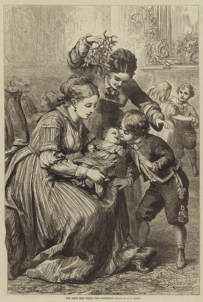 Der erste Kuss unter dem Mistelzweig von David Henry Friston