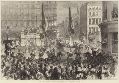 Der Schah verlässt den Charing-Cross-Bahnhof zum Buckingham Palace von David Henry Friston