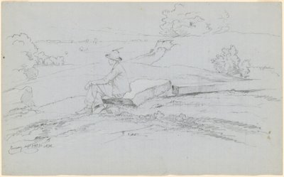 Studie für "Weiße Berge von North Conway, New Hampshire" [recto] von David Johnson