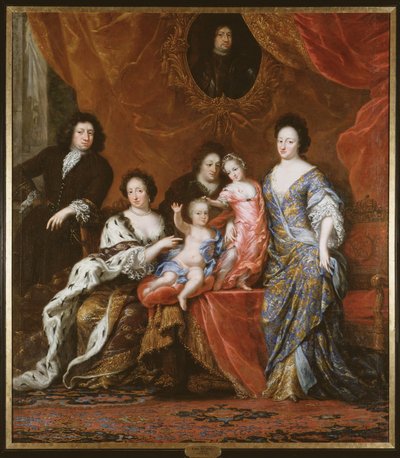 Hedvig Eleonora (1636–1715), Prinzessin von Holstein-Gottorp, Königin von Schweden, mit ihrer Familie, 1683 von David Klöcker Ehrenstrahl