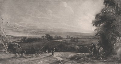 Herbstlicher Sonnenuntergang, 1830 von David Lucas