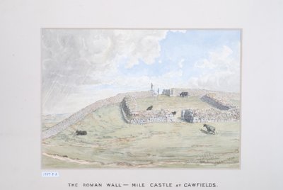 Die römische Mauer - Meilenburg bei Cawfields, 1880-89 von David Mossman