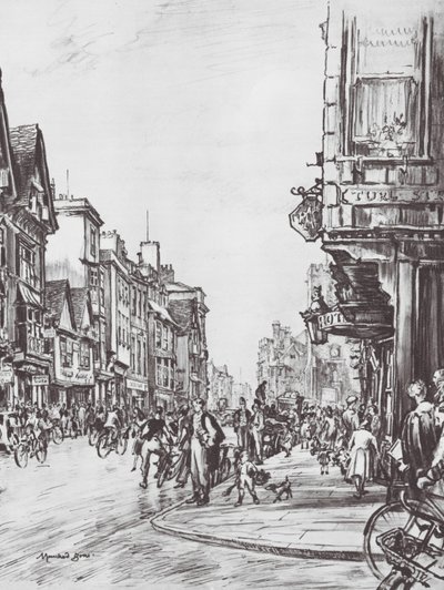 Oxford: Carfax vom Mitre von David Muirhead (after) Bone