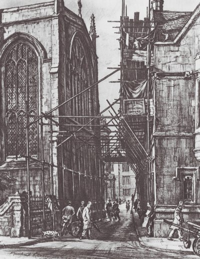 Oxford: Catte Street von David Muirhead (after) Bone