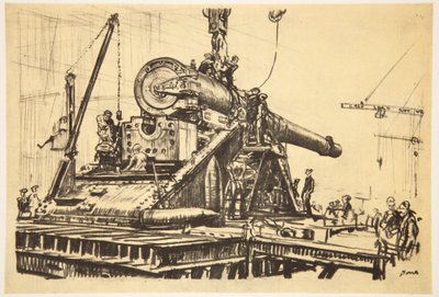 Ein großes Geschütz montieren, Illustration aus 