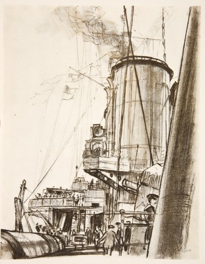 Auf einem Schlachtschiff: das Achterdeck, Illustration aus 