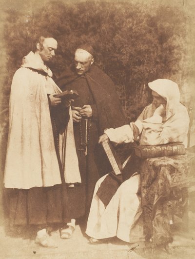 William Borthwick Johnstone, William Leighton Leitch und David Scott als Die Mönche von K..., 1843-47 von Hill and Adamson